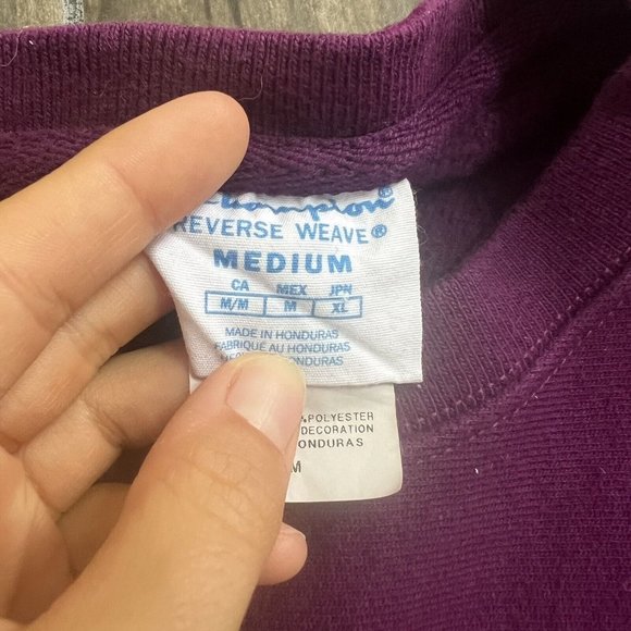 Champion reverse weave purple crewneck size medium - Picture 3 of 6